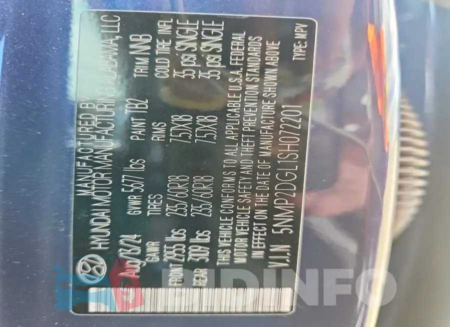 5NMP2DGL1SH072201 Photo# 13