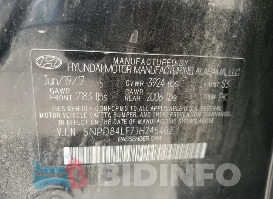 5NPD84LF7JH245402 Photo# 12
