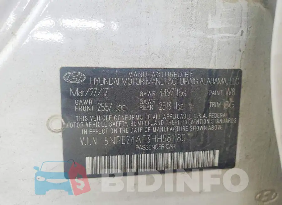 5NPE24AF3HH581180 Photo# 12
