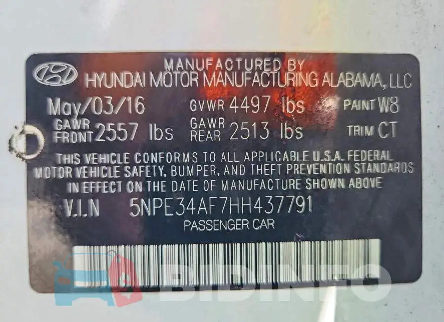 5NPE34AF7HH437791 Photo# 13