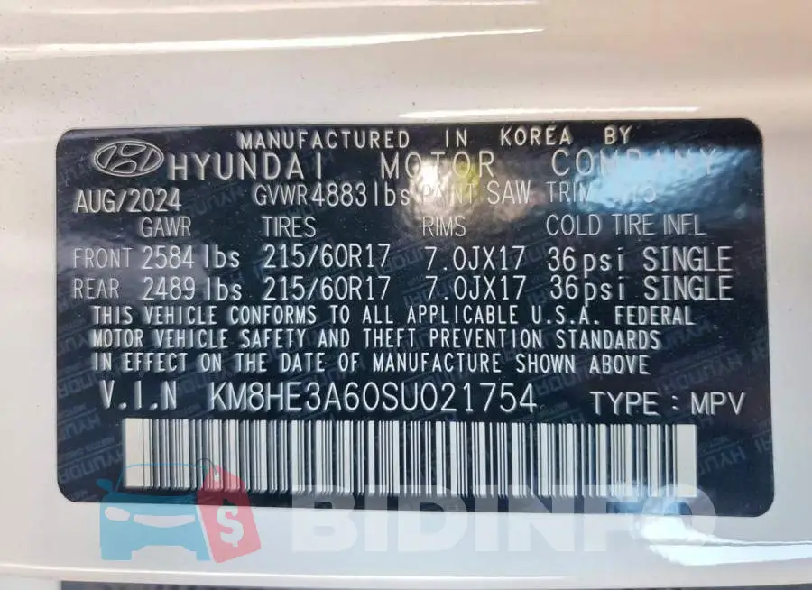 KM8HE3A60SU021754 Photo# 14
