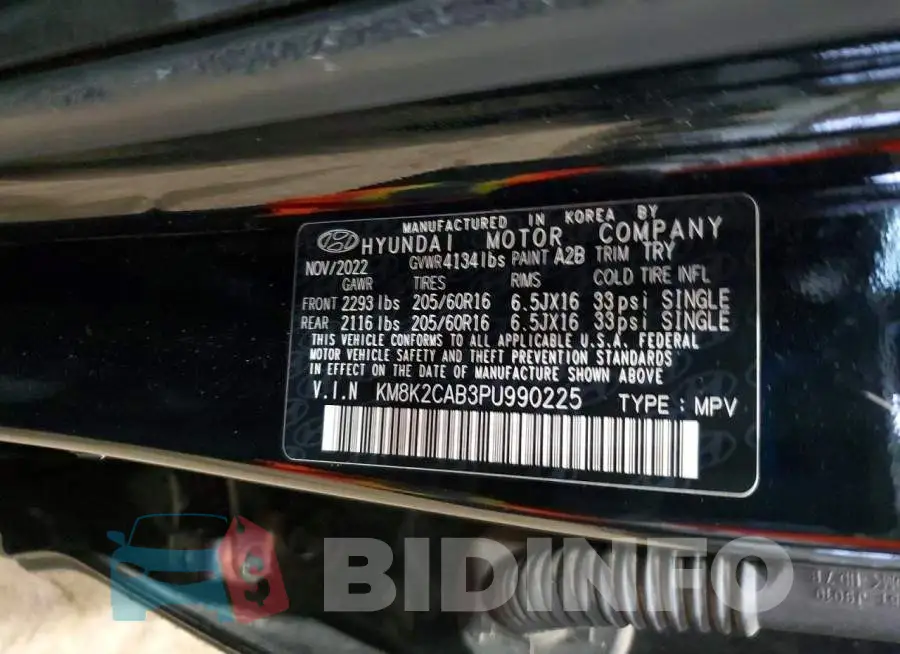 KM8K2CAB3PU990225 Photo# 12