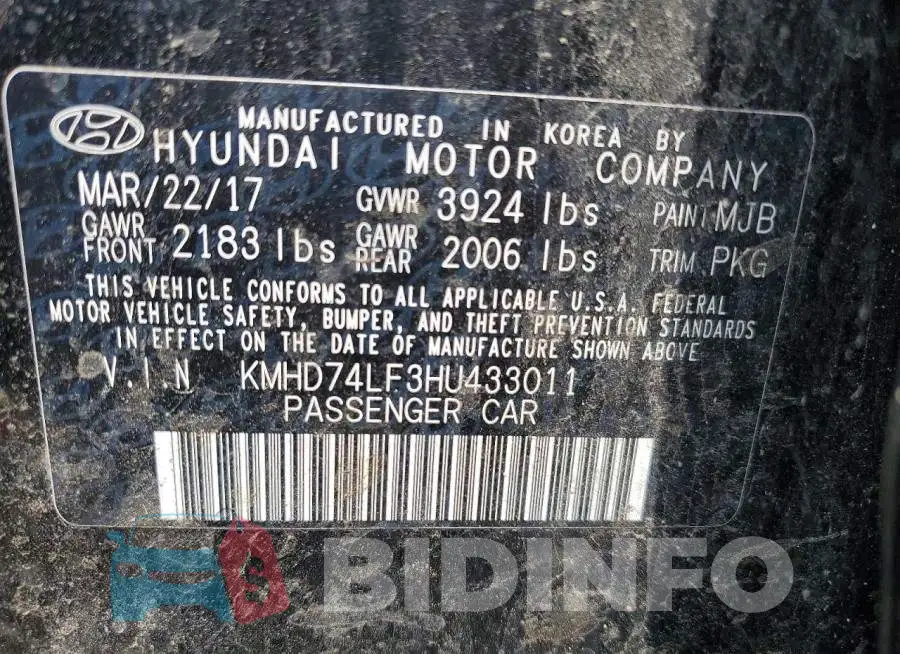 KMHD74LF3HU433011 Photo# 12