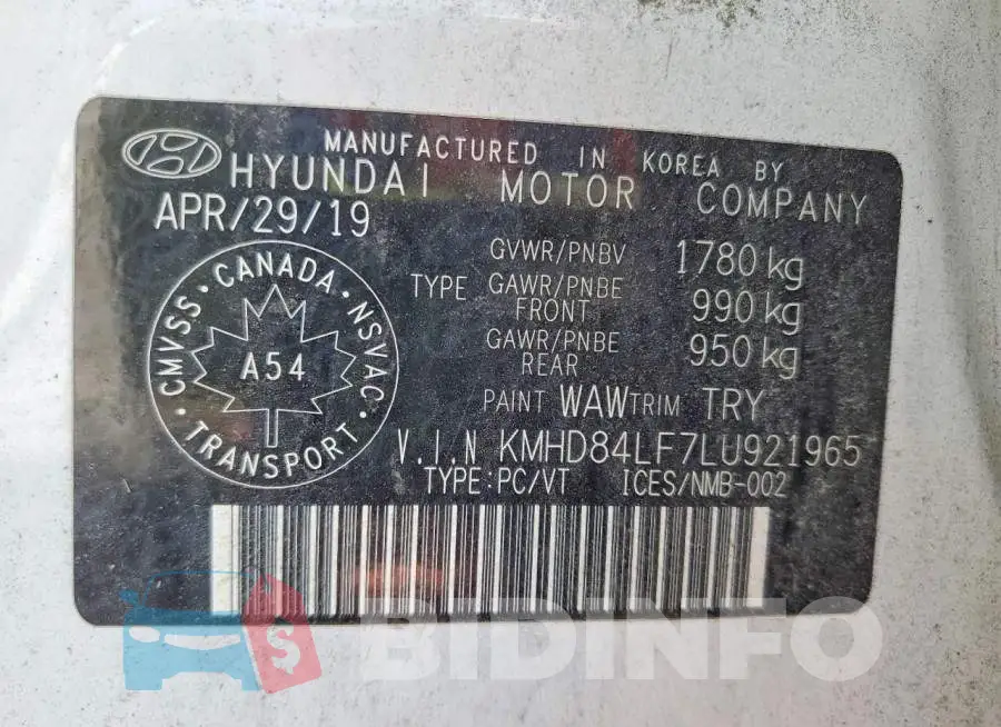 KMHD84LF7LU921965 Photo# 12