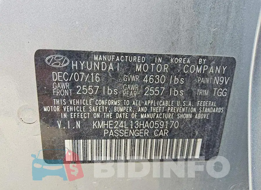 KMHE24L13HA059170 Photo# 12