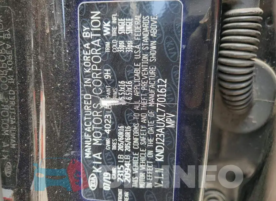 KNDJ23AUXL7701612 Photo# 13