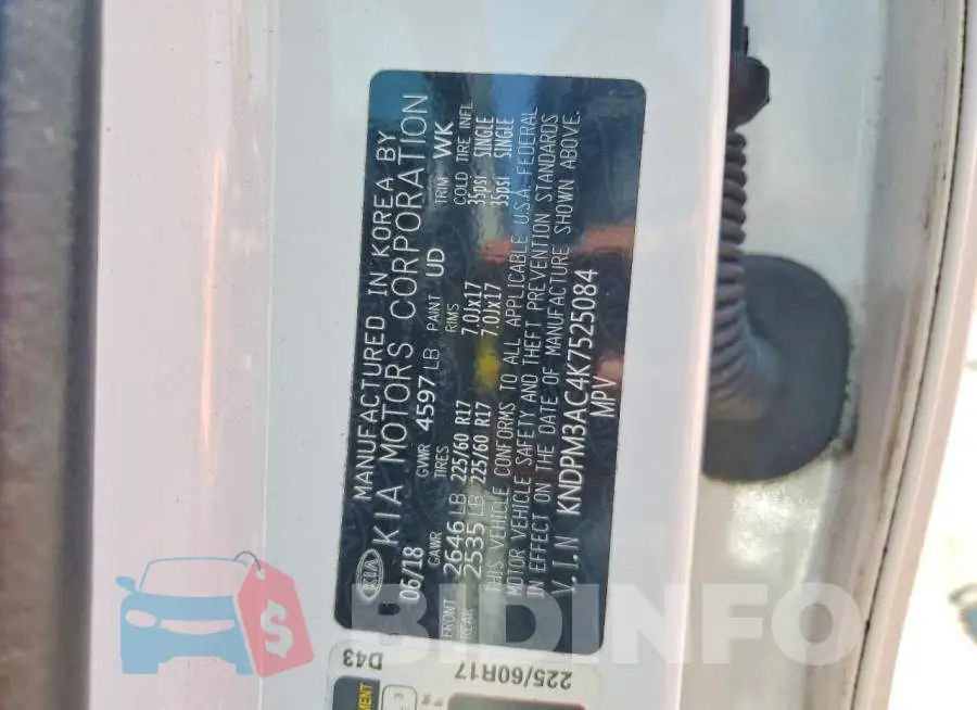 KNDPM3AC4K7525084 Photo# 14