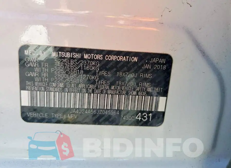 JA4J24A56JZ045564 Photo# 12