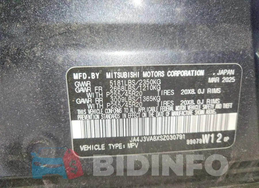 JA4J3VA8XSZ030791 Photo# 13
