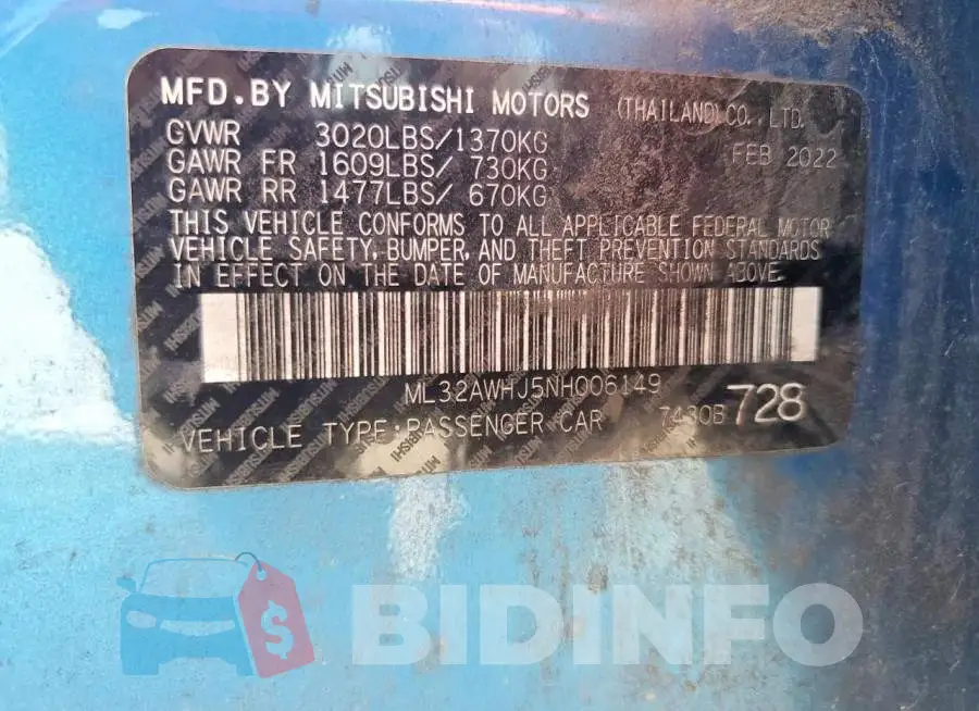 ML32AWHJ5NH006149 Photo# 13