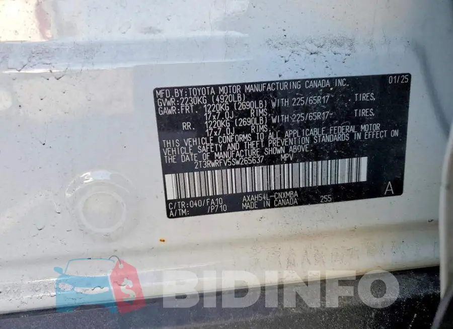 2T3RWRFV5SW265637 Photo# 13