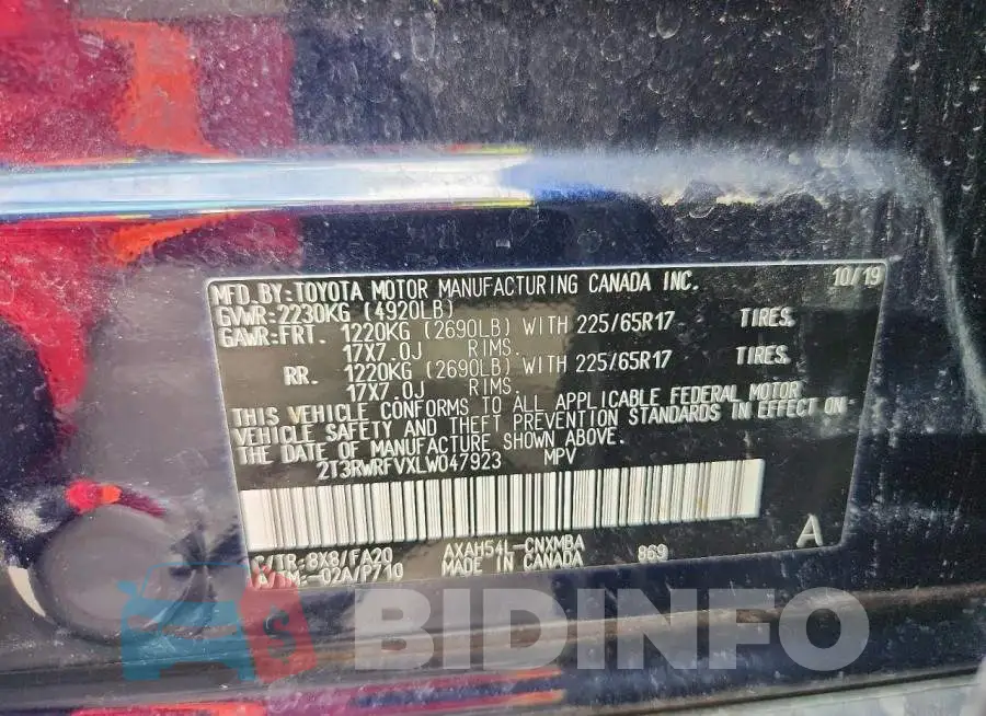 2T3RWRFVXLW047923 Photo# 12