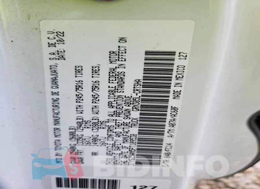3TYSZ5AN5PT109538 Photo# 12
