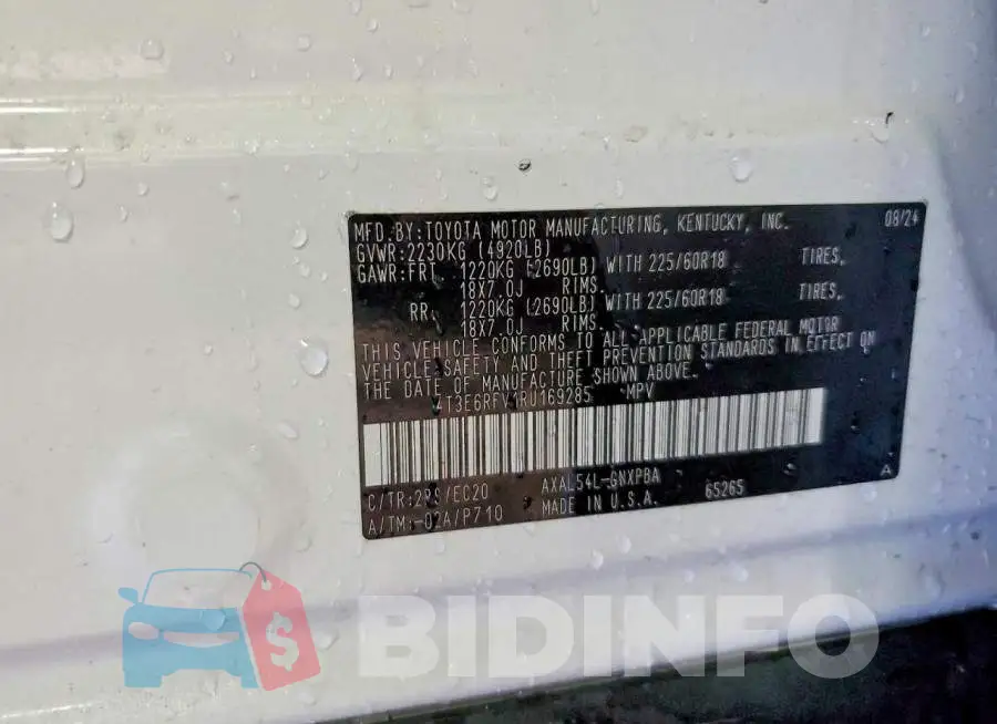4T3E6RFV1RU169285 Photo# 13