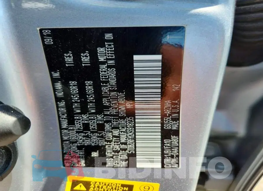 5TDBZRFH2KS918235 Photo# 13