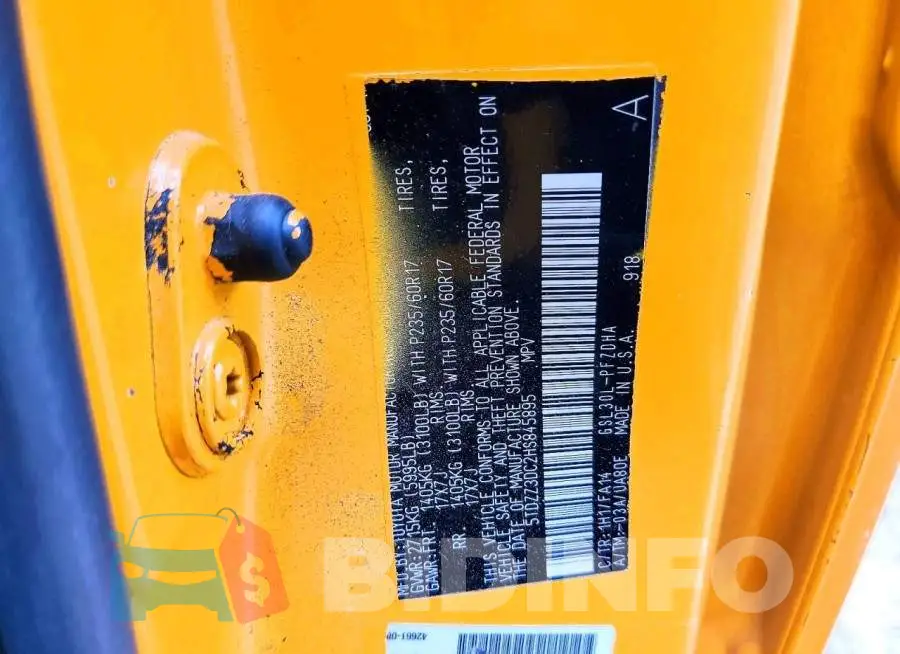 5TDZZ3DC2HS845895 Photo# 14