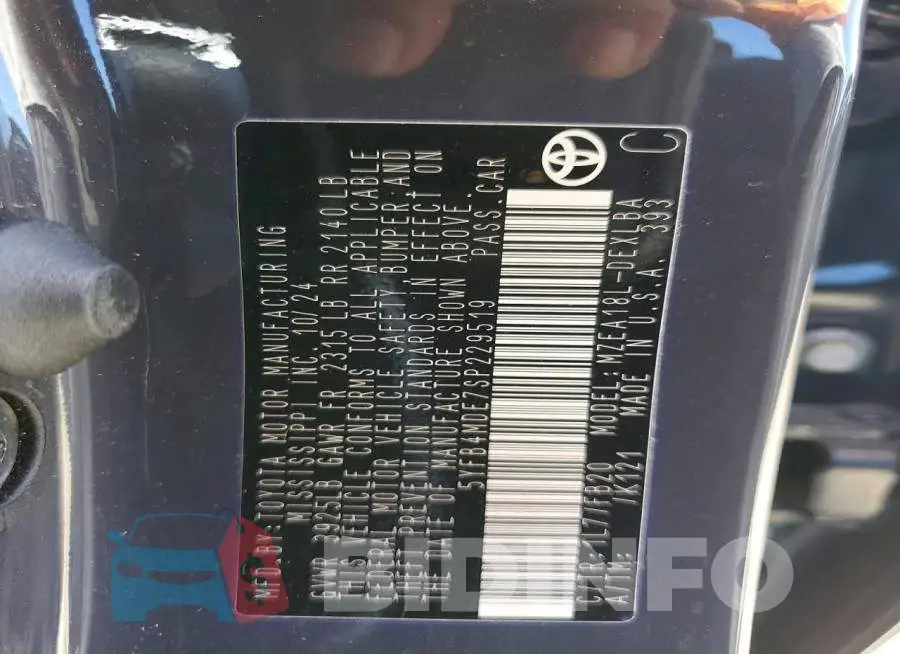 5YFB4MDE7SP229519 Photo# 12