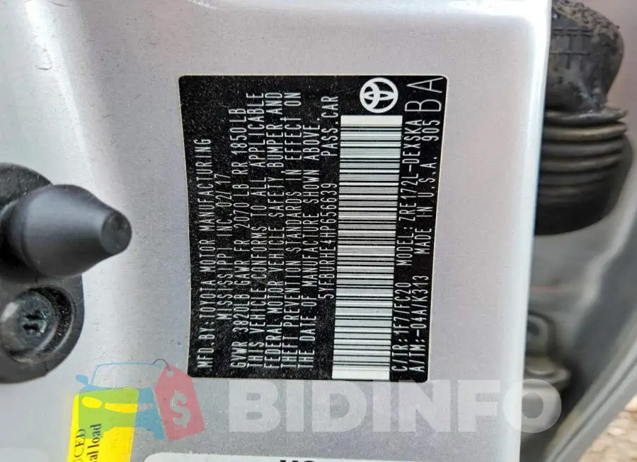 5YFBURHE4HP656639 Photo# 12