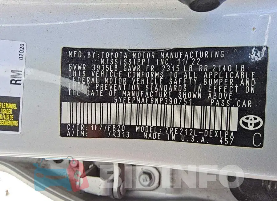 5YFEPMAE8NP390751 Photo# 12