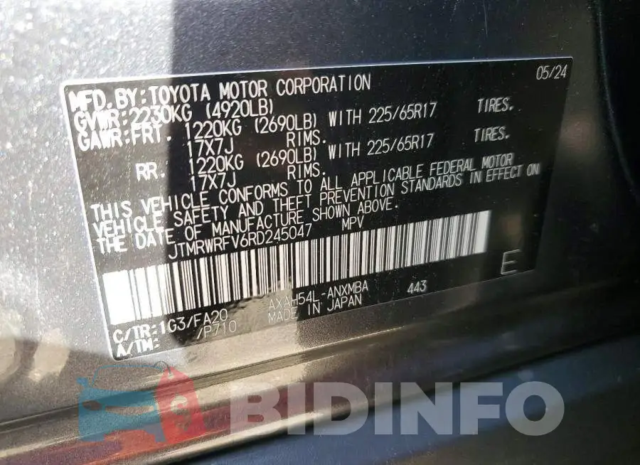 JTMRWRFV6RD245047 Photo# 13