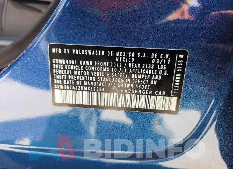 3VW167AJ2HM357334 Photo# 13