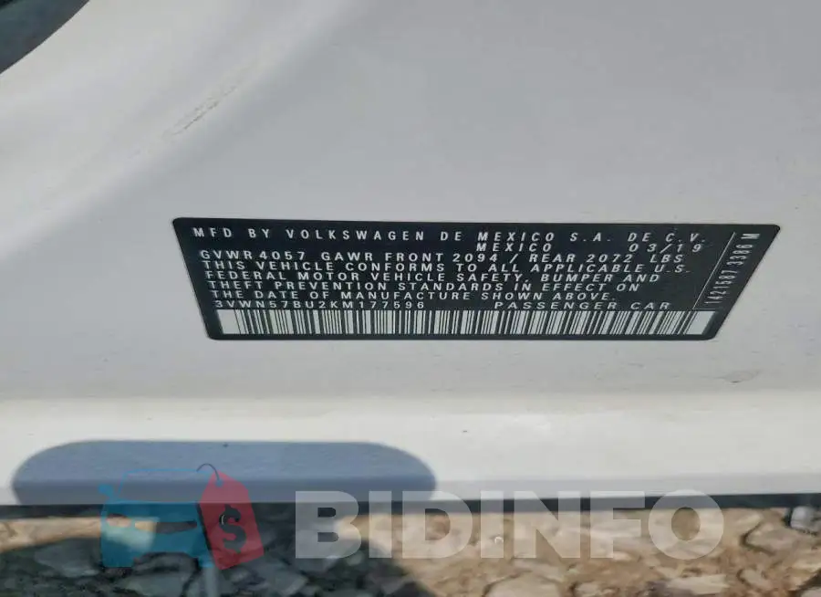 3VWN57BU2KM177596 Photo# 12