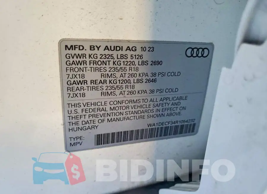 WA1DECF34R1054232 Photo# 14