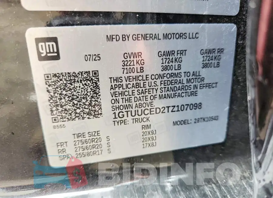 1GTUUCED2TZ107098 Photo# 12