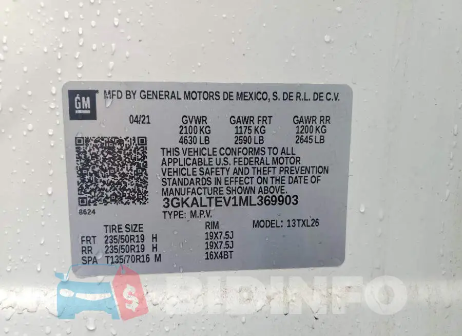 3GKALTEV1ML369903 Photo# 13