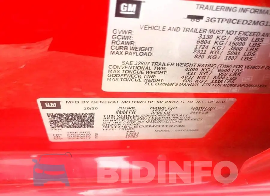 3GTP8CED2MG113745 Photo# 12