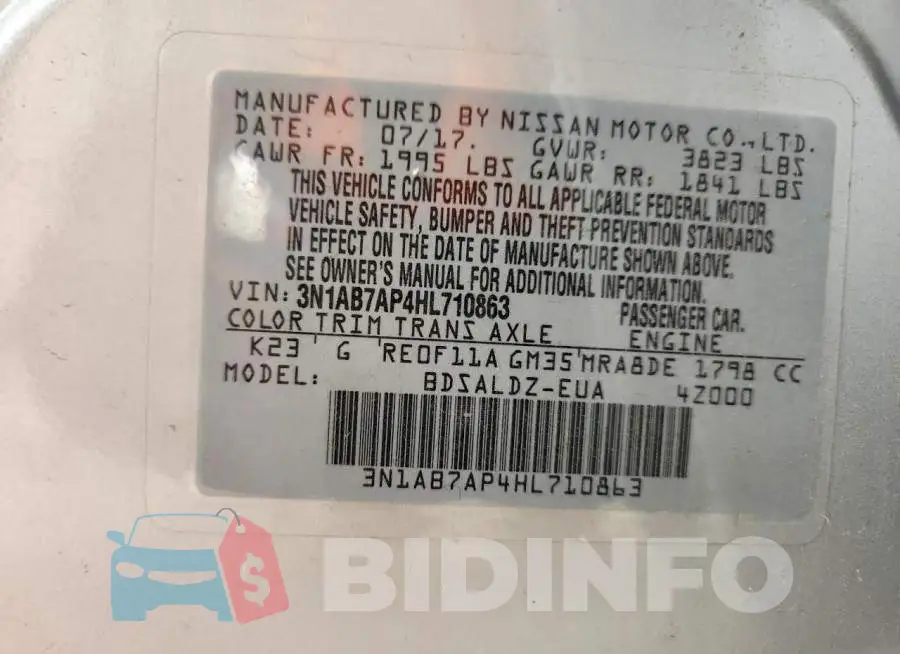 3N1AB7AP4HL710863 Photo# 12