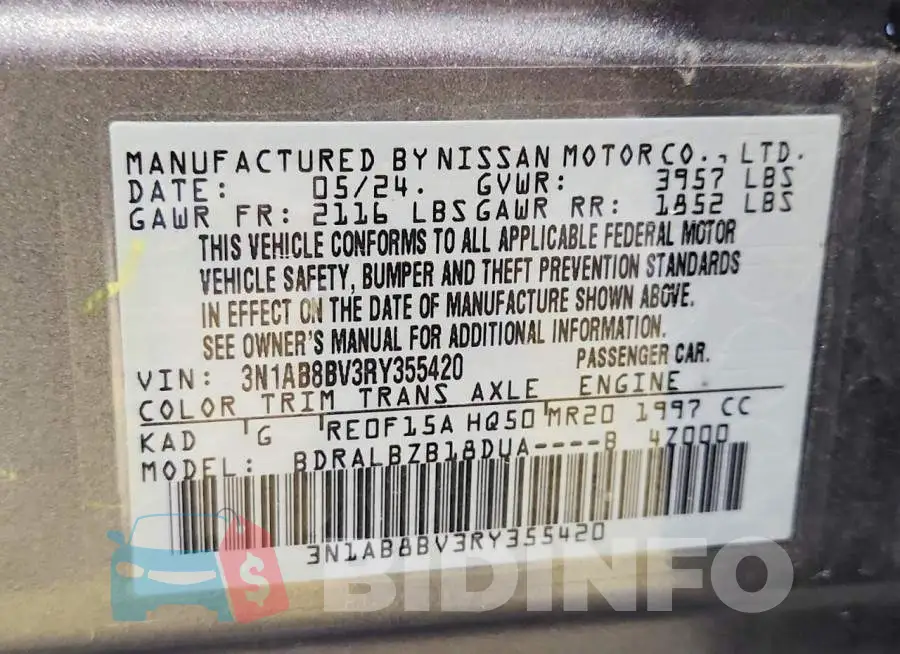 3N1AB8BV3RY355420 Photo# 12