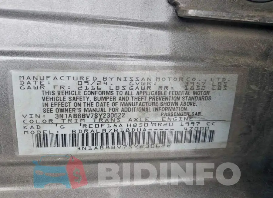3N1AB8BV7SY230622 Photo# 12