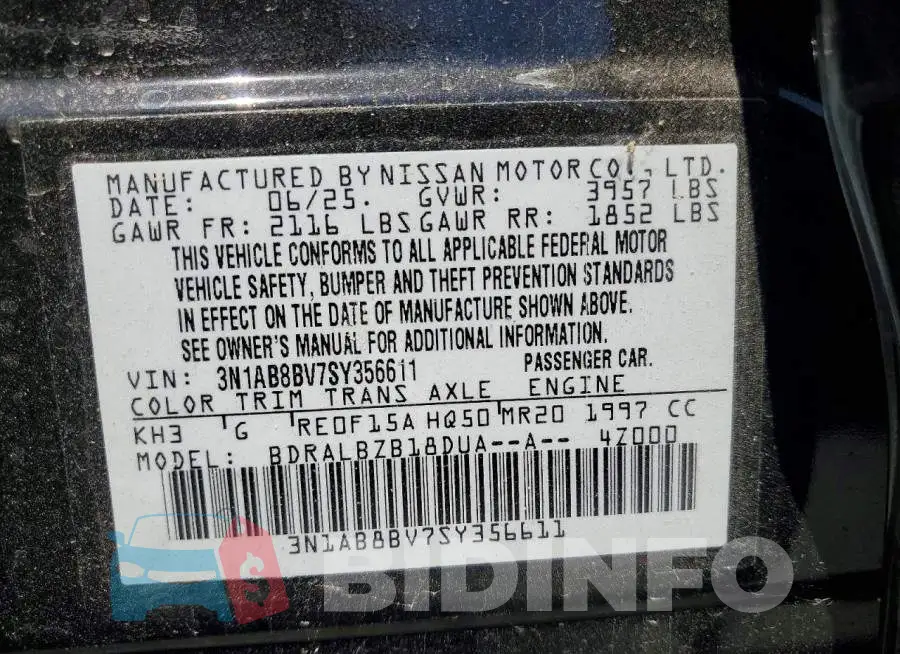 3N1AB8BV7SY356611 Photo# 12