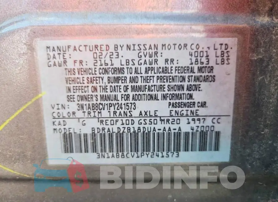 3N1AB8CV1PY241573 Photo# 12
