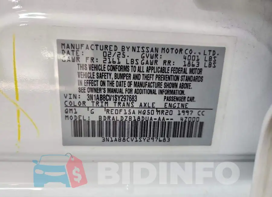 3N1AB8CV1SY297683 Photo# 12