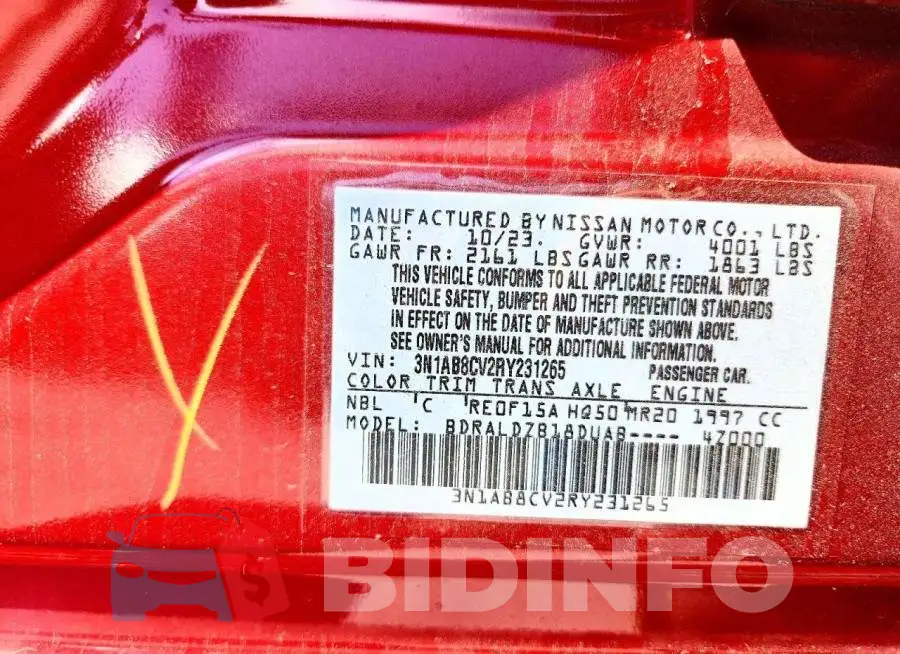 3N1AB8CV2RY231265 Photo# 12