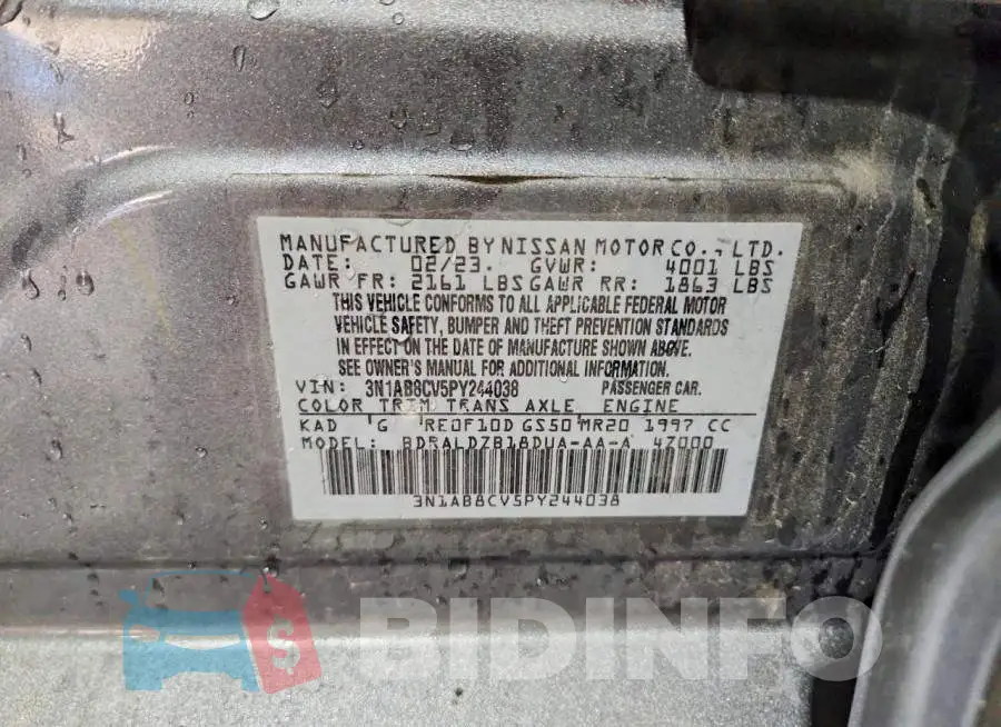 3N1AB8CV5PY244038 Photo# 12