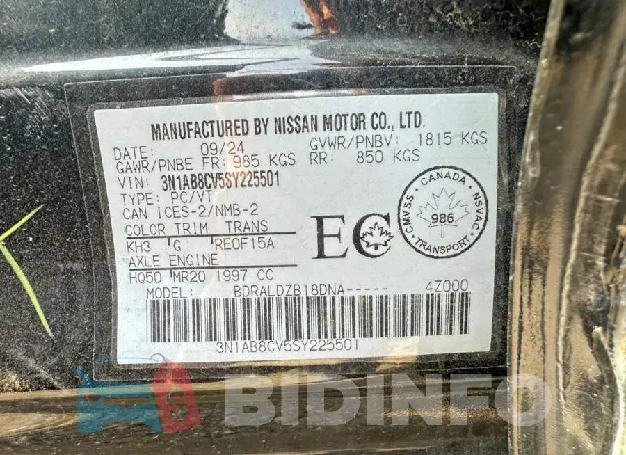 3N1AB8CV5SY225501 Photo# 9