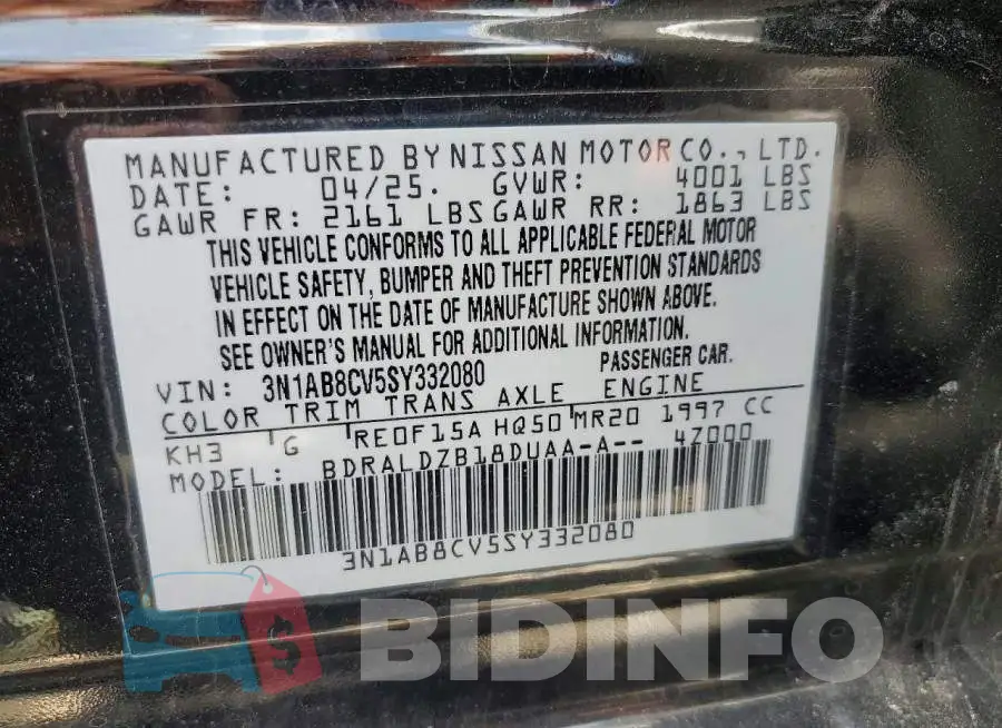 3N1AB8CV5SY332080 Photo# 13