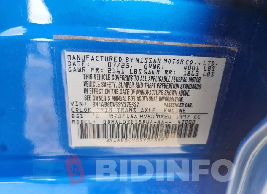 3N1AB8CV5SY375527 Photo# 12