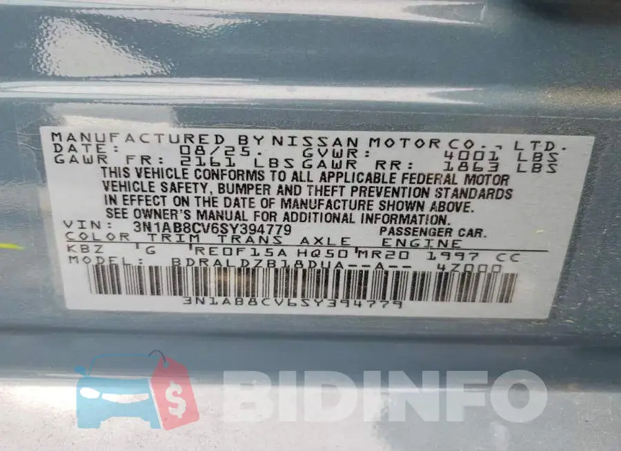 3N1AB8CV6SY394779 Photo# 12