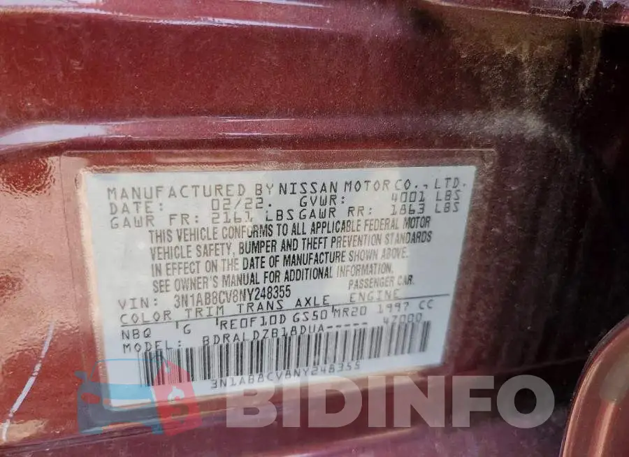 3N1AB8CV8NY248355 Photo# 12