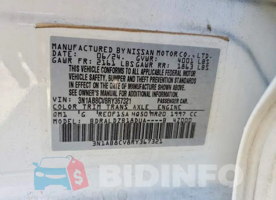 3N1AB8CV8RY367321 Photo# 12