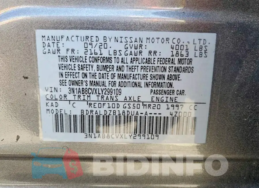 3N1AB8CVXLY299109 Photo# 12