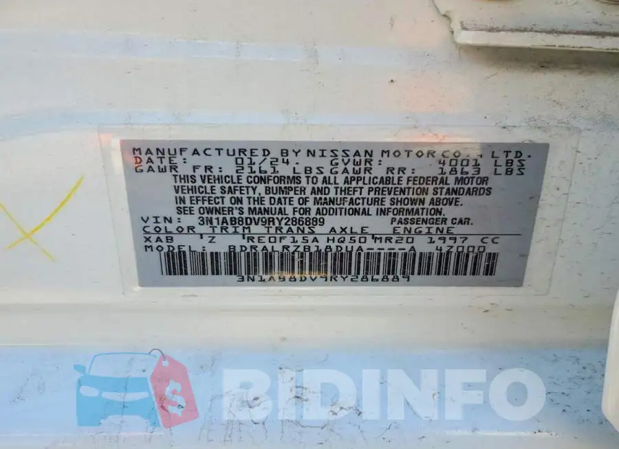 3N1AB8DV9RY286889 Photo# 12