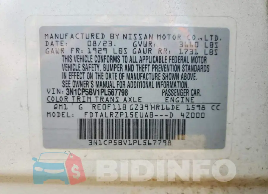 3N1CP5BV1PL567798 Photo# 13