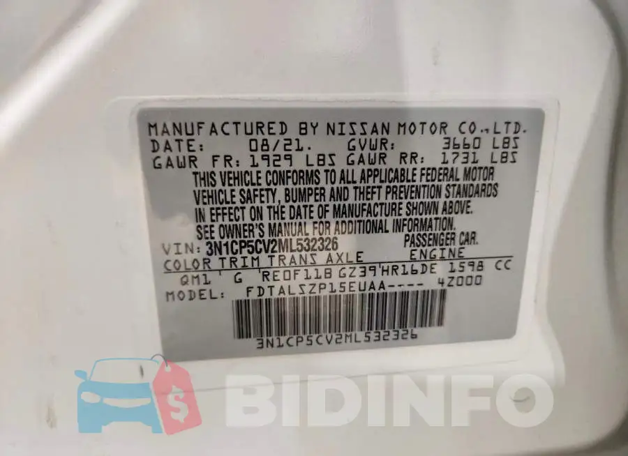 3N1CP5CV2ML532326 Photo# 13