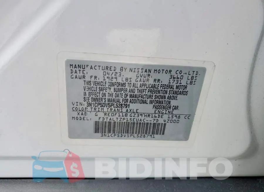 3N1CP5DV5PL528791 Photo# 12