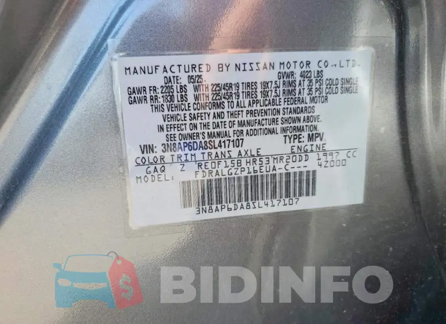 3N8AP6DA8SL417107 Photo# 13